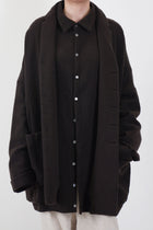 soft woolen blazer chocolate