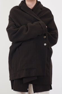 soft woolen blazer chocolate