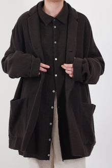 soft woolen blazer chocolate