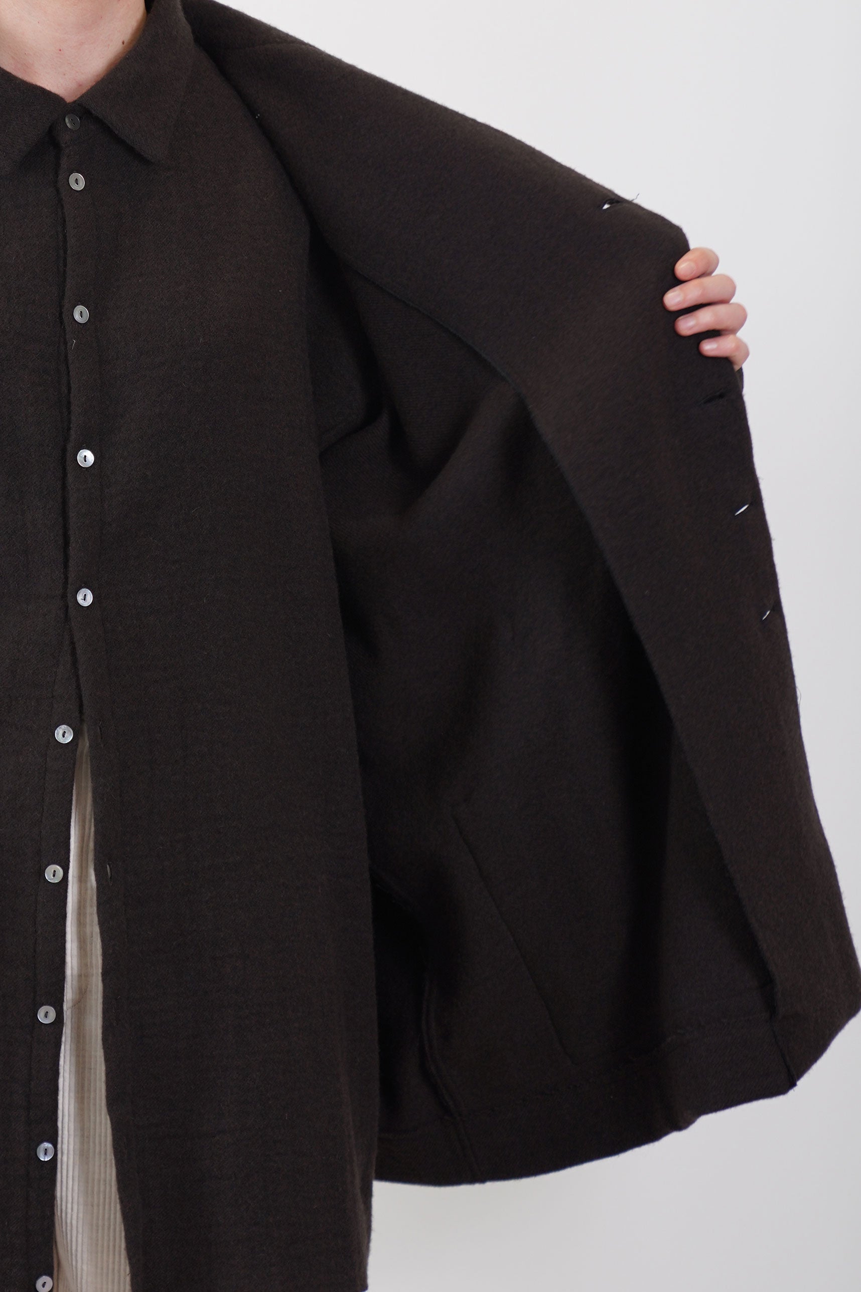 soft woolen blazer chocolate