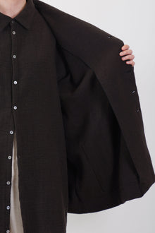 soft woolen blazer chocolate