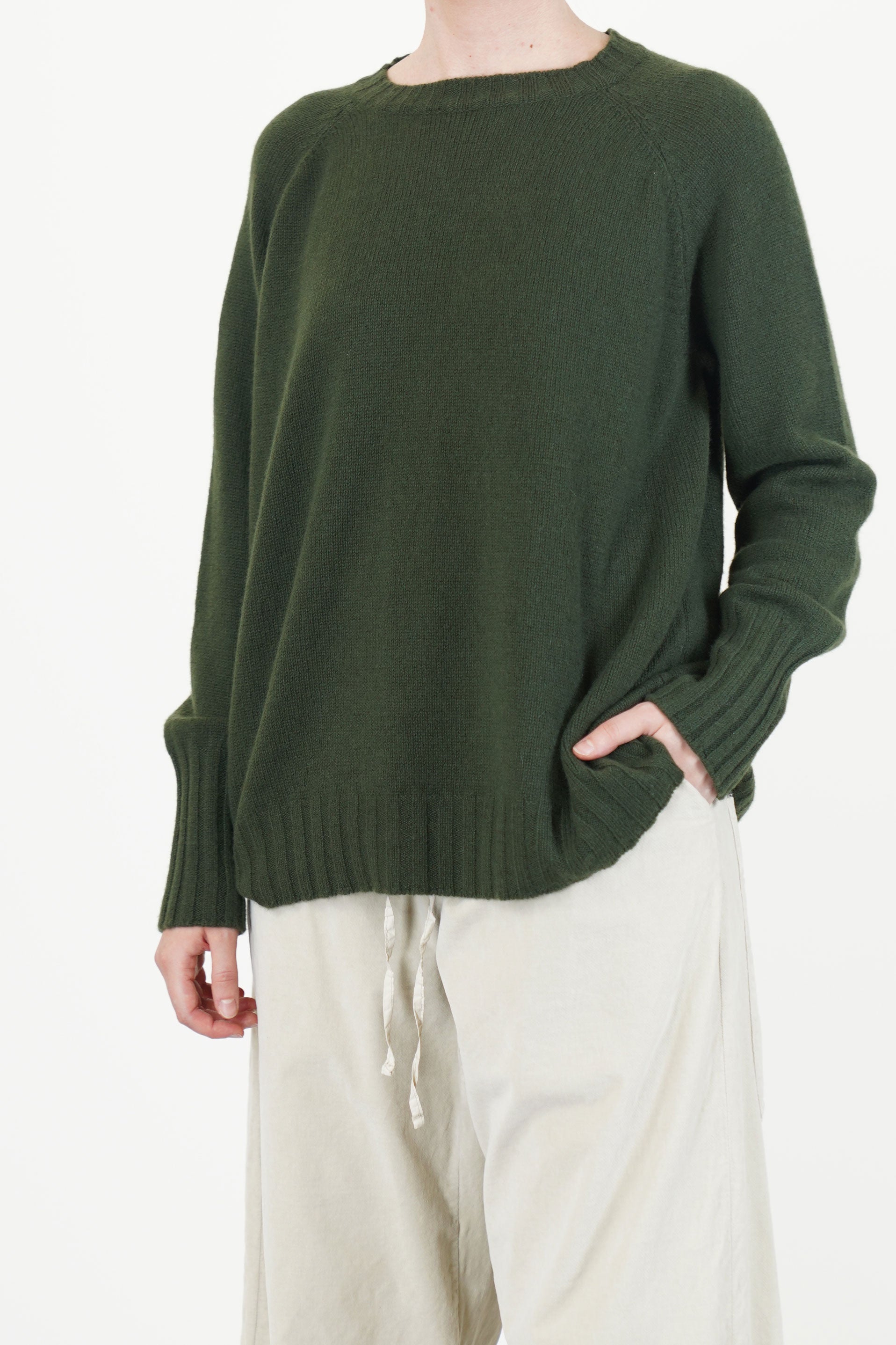 sweater girocollo raglan ws cashmere forest