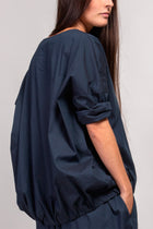 t-shirt with elastic tsl navy