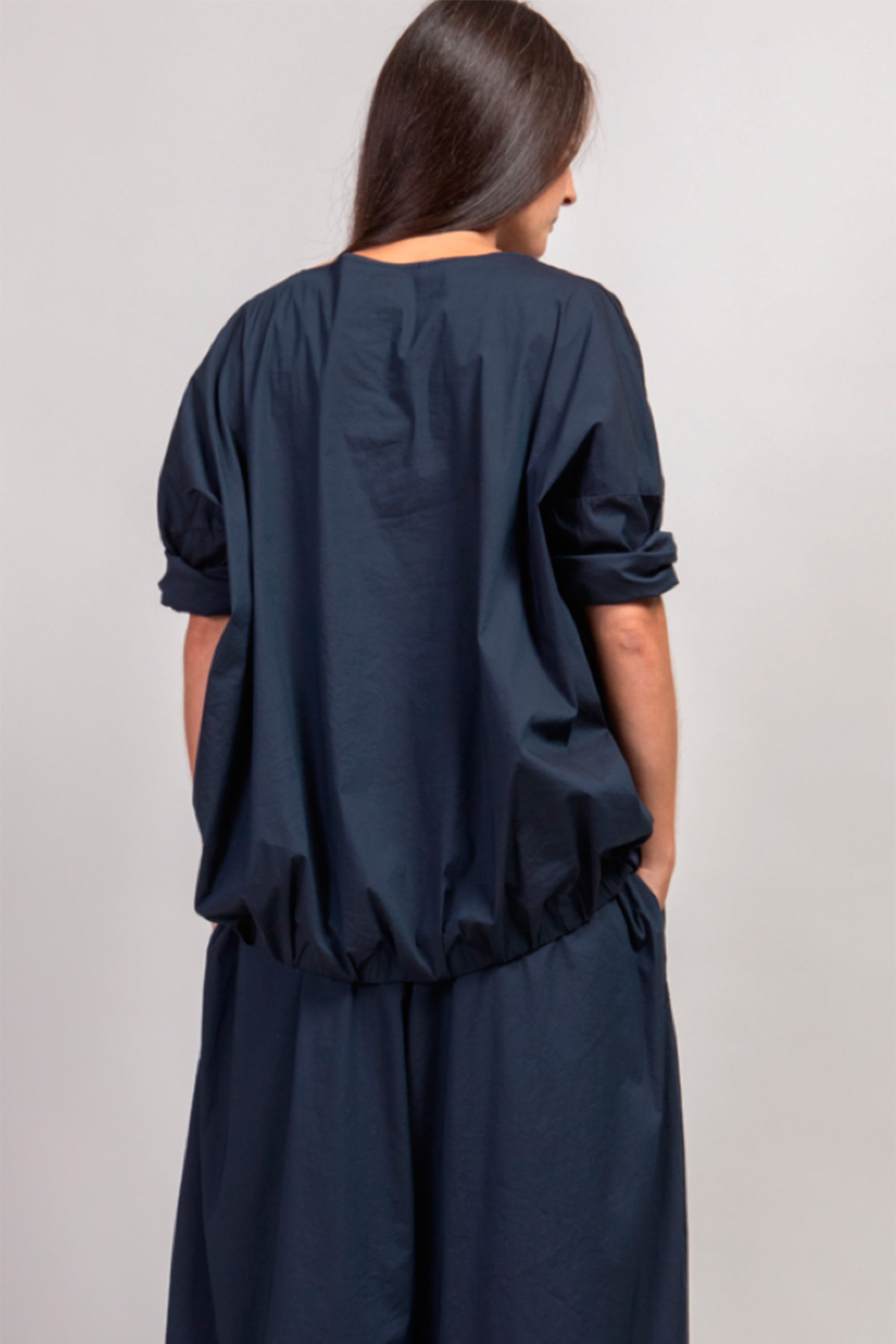 t-shirt with elastic tsl navy