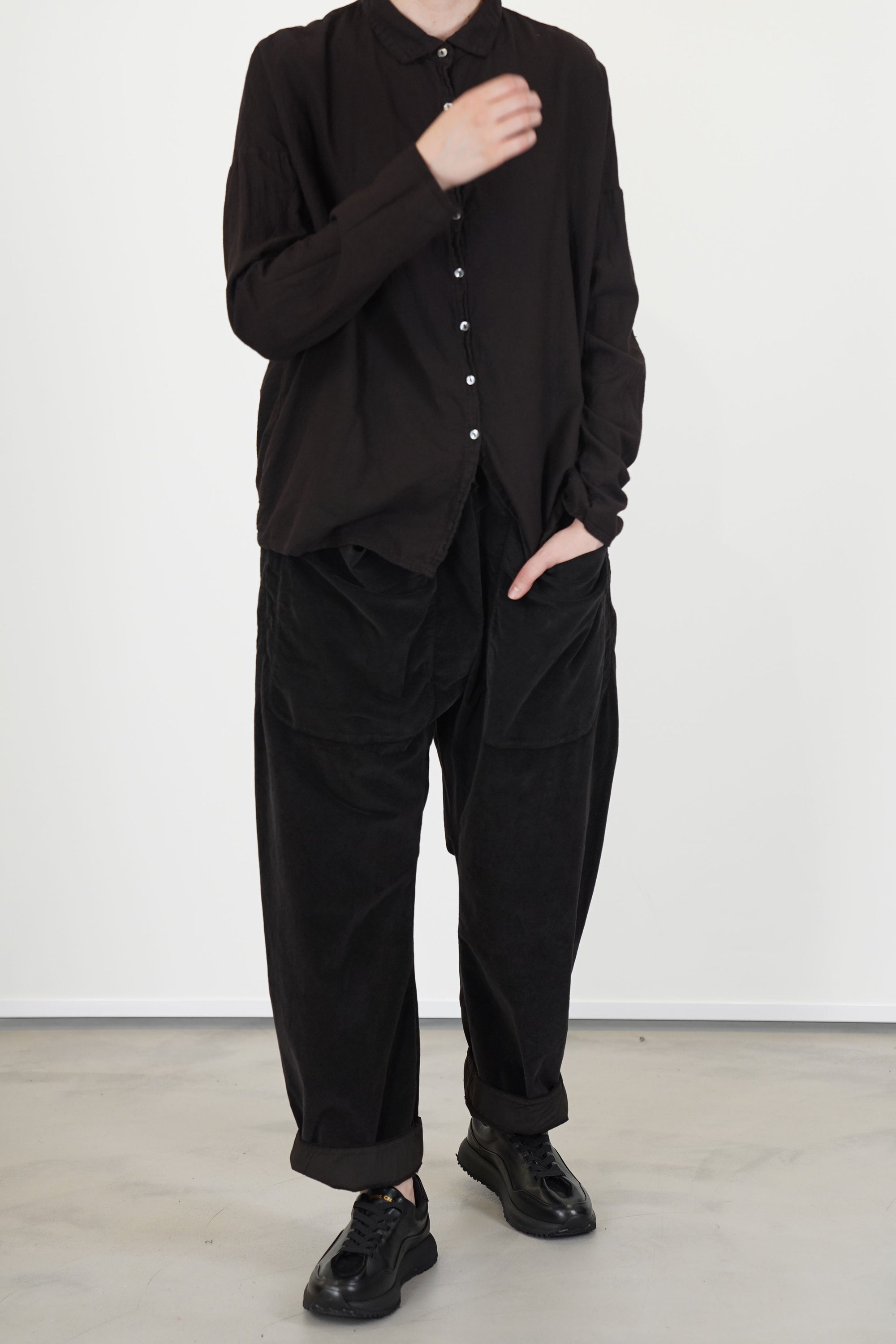 trousers braghe tasche v brown