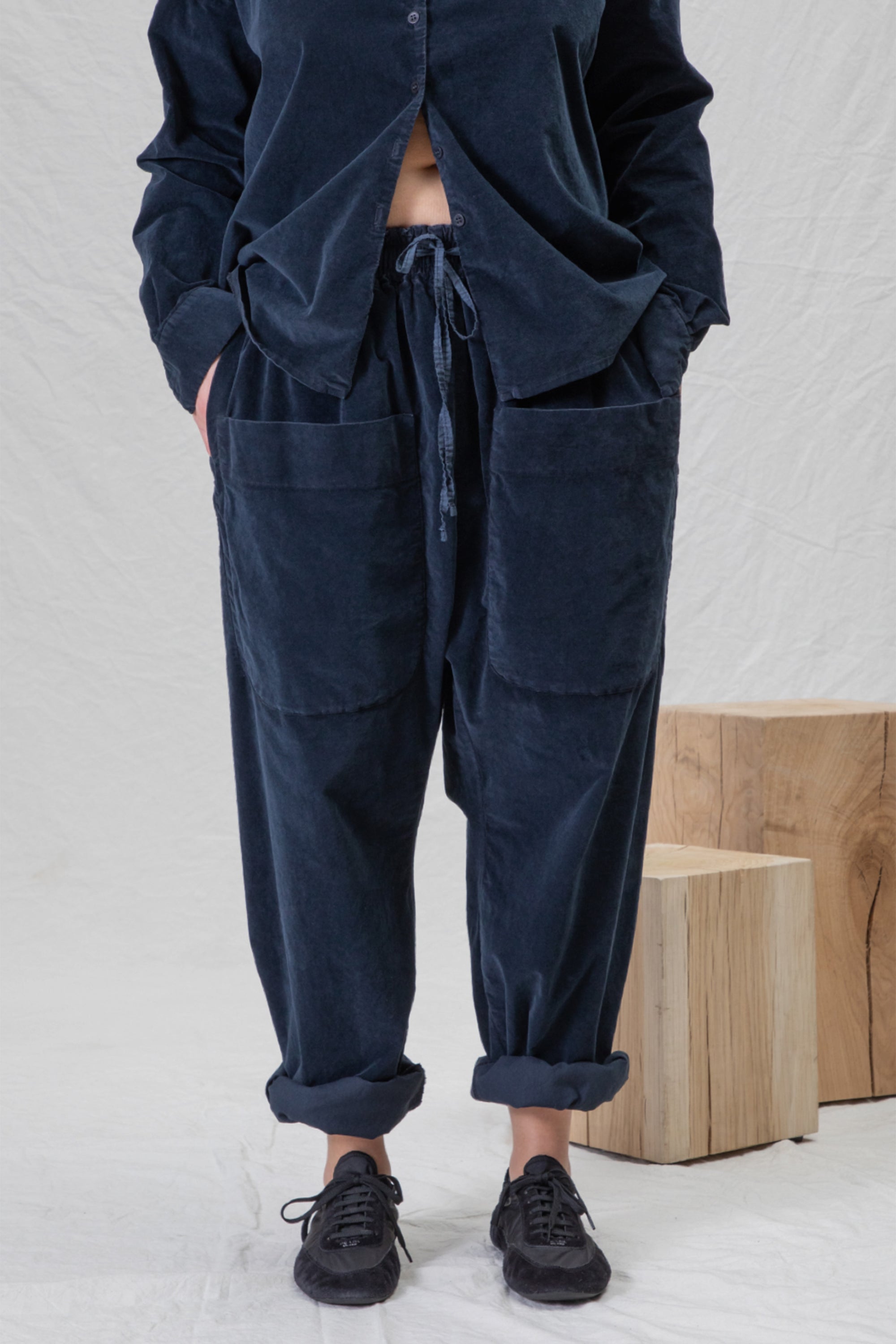trousers braghe tasche v navy