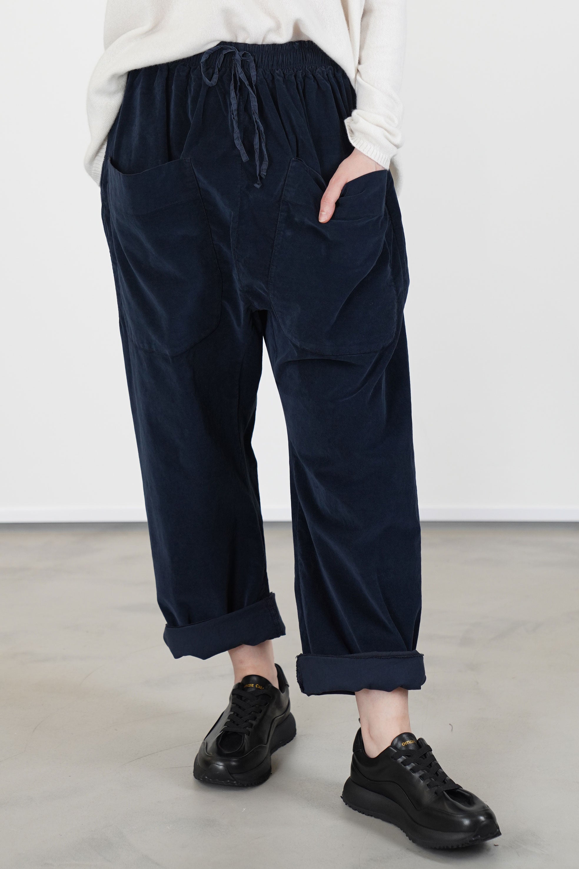 trousers braghe tasche v navy