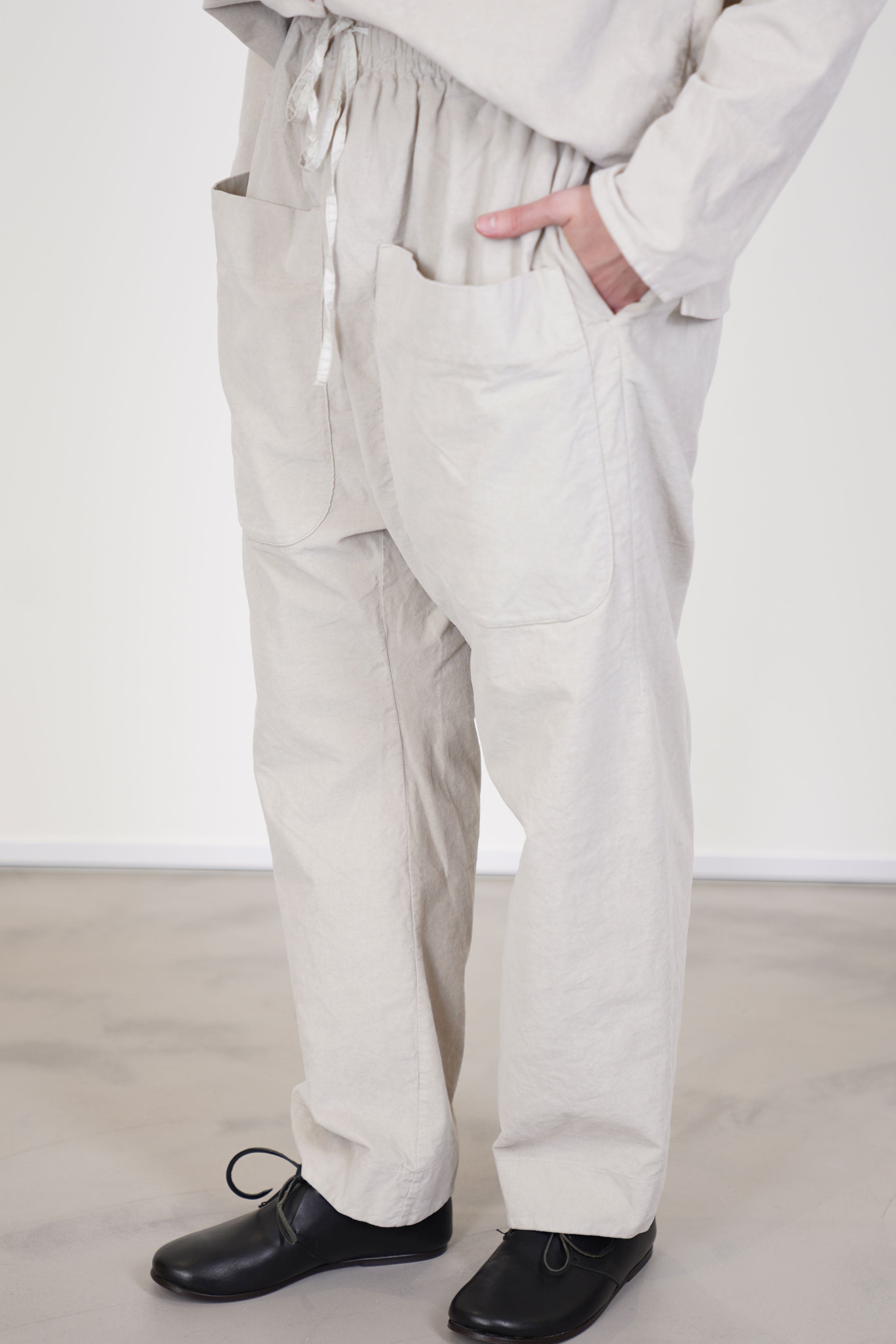 trousers braghe velvet oatmeal