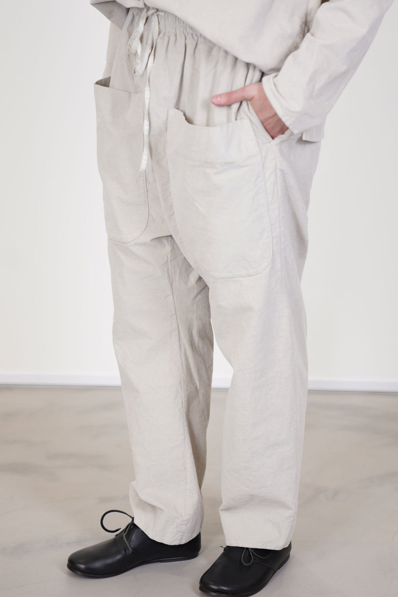 trousers braghe velvet oatmeal