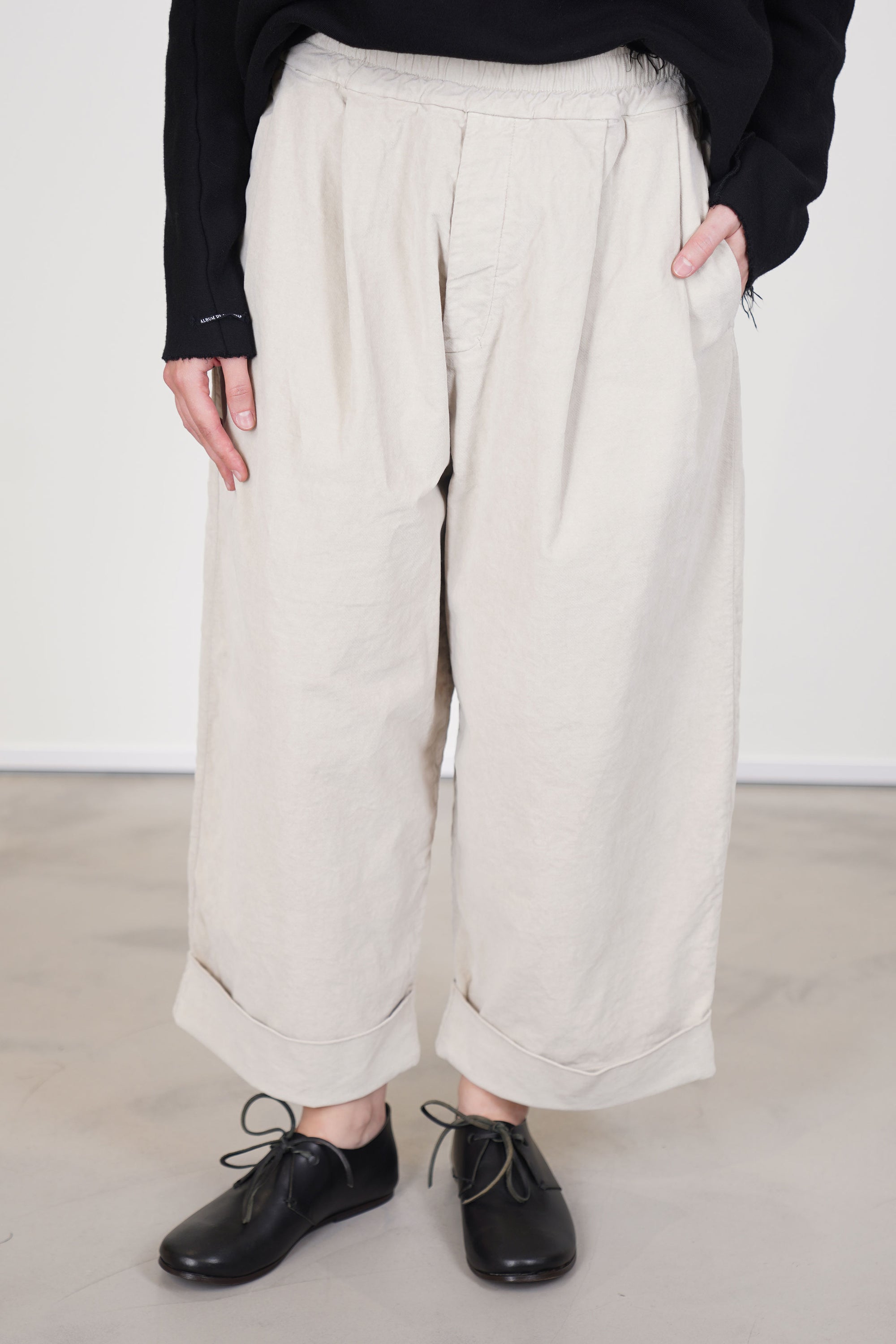 trousers bragoni velvet oatmeal