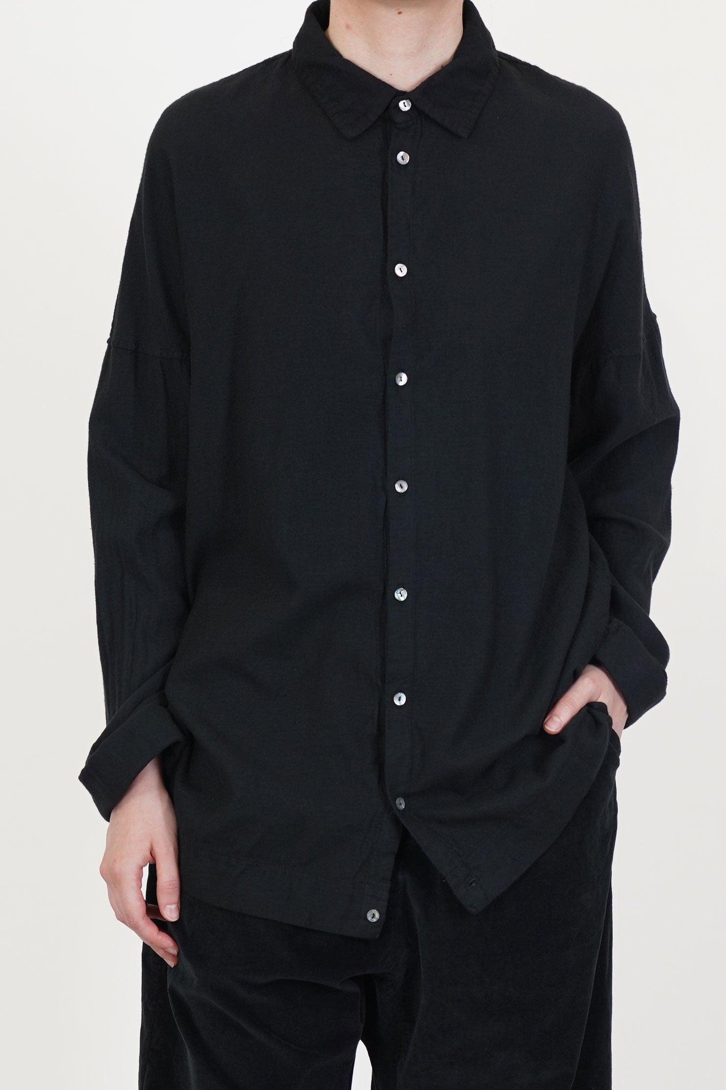 unisex collar shirt lwc black