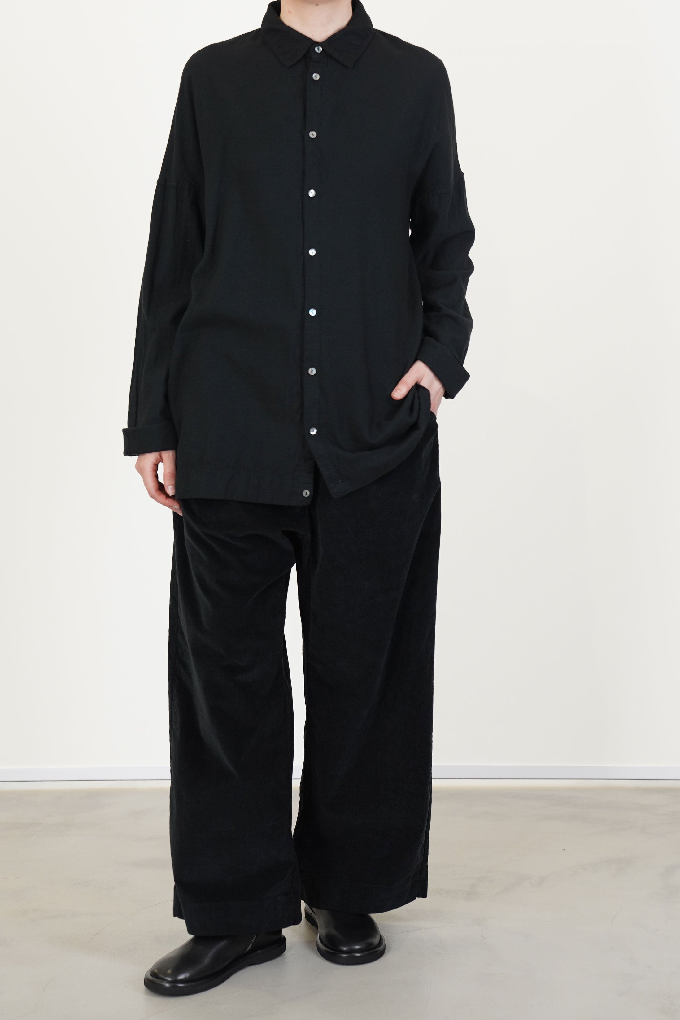 unisex collar shirt lwc black