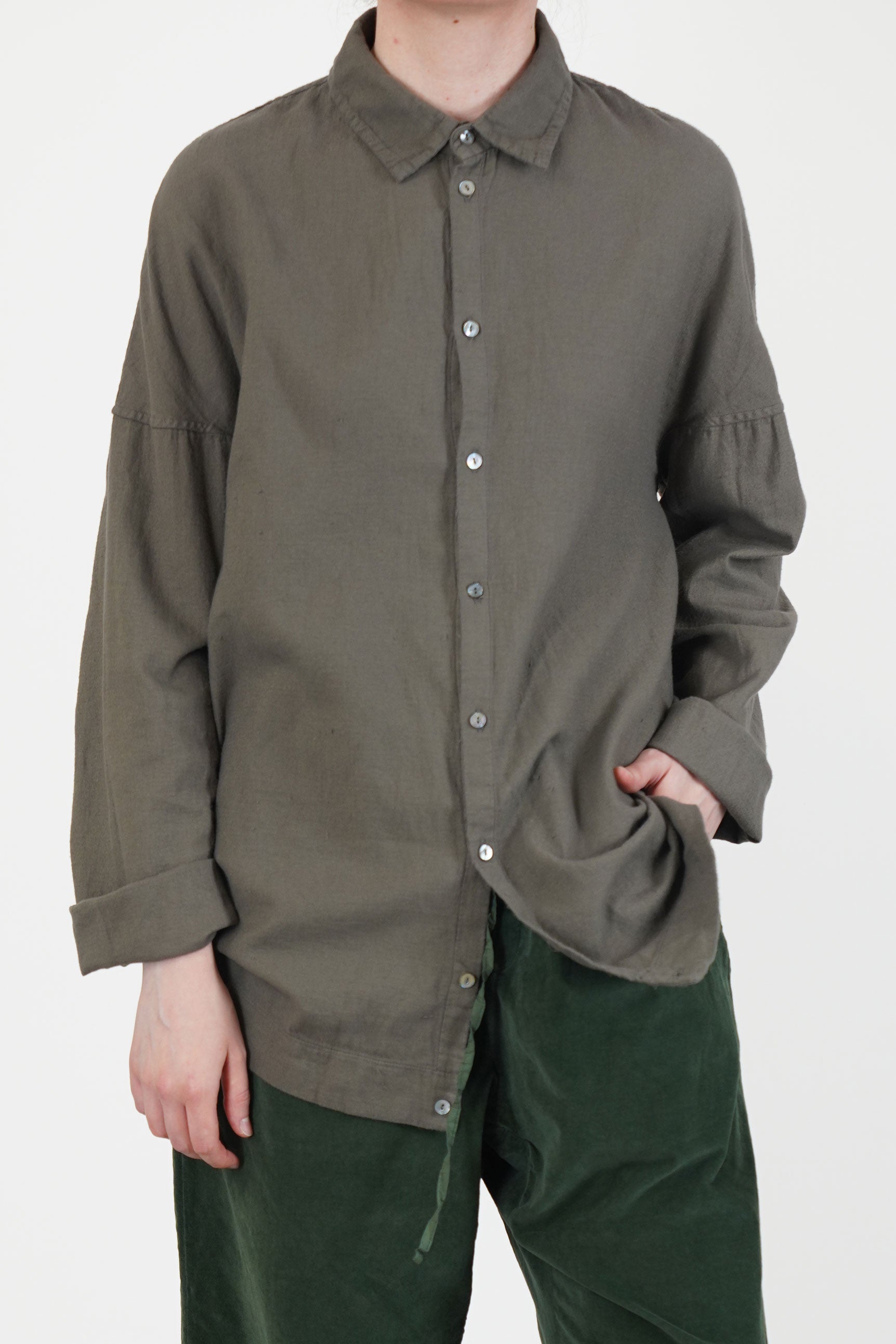 unisex collar shirt lwc taupe