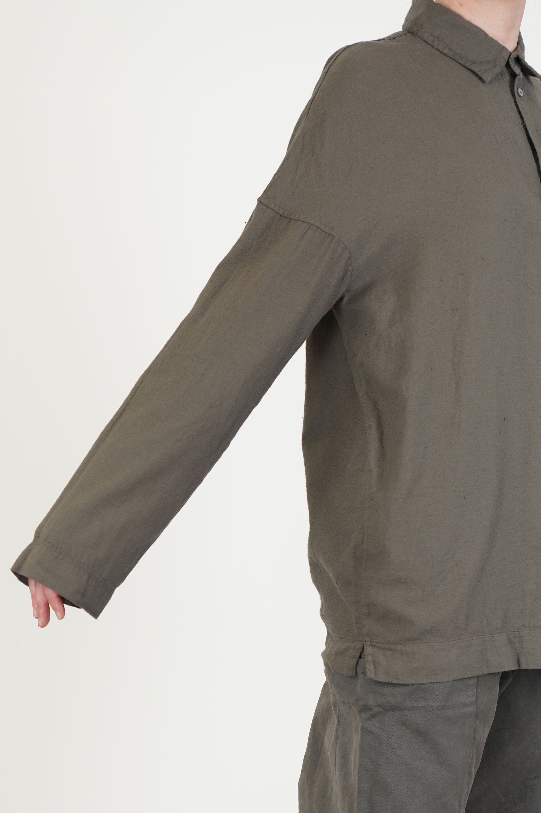 unisex collar shirt lwc taupe