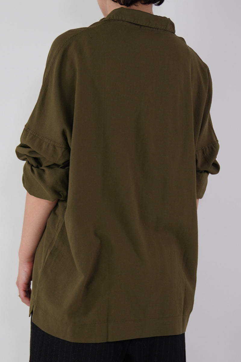 unisex collar shirt tvc olive