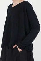 v neck sweater ws cashmere black