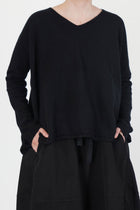 v neck sweater ws cashmere black