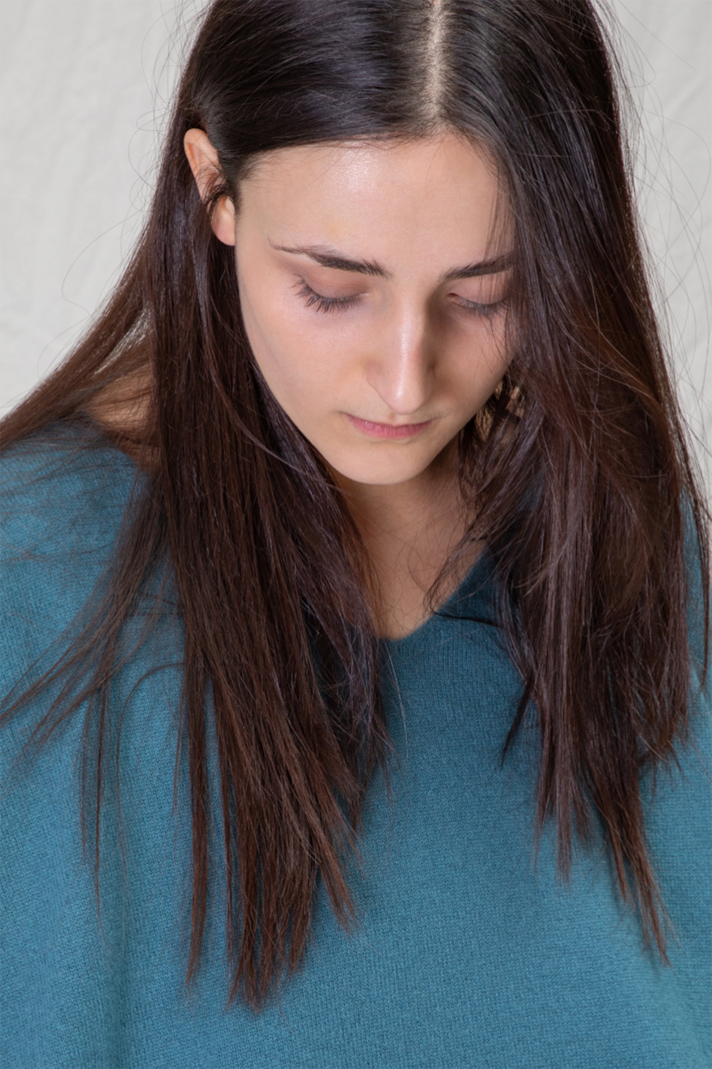 v neck sweater ws cashmere teal