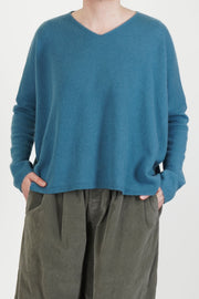 v neck sweater ws cashmere teal