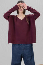 v neck sweater ws cashmere wine
