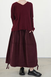 v neck sweater ws cashmere wine