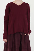 v neck sweater ws cashmere wine
