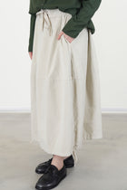 velvet balloon skirt oatmeal