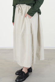 velvet balloon skirt oatmeal