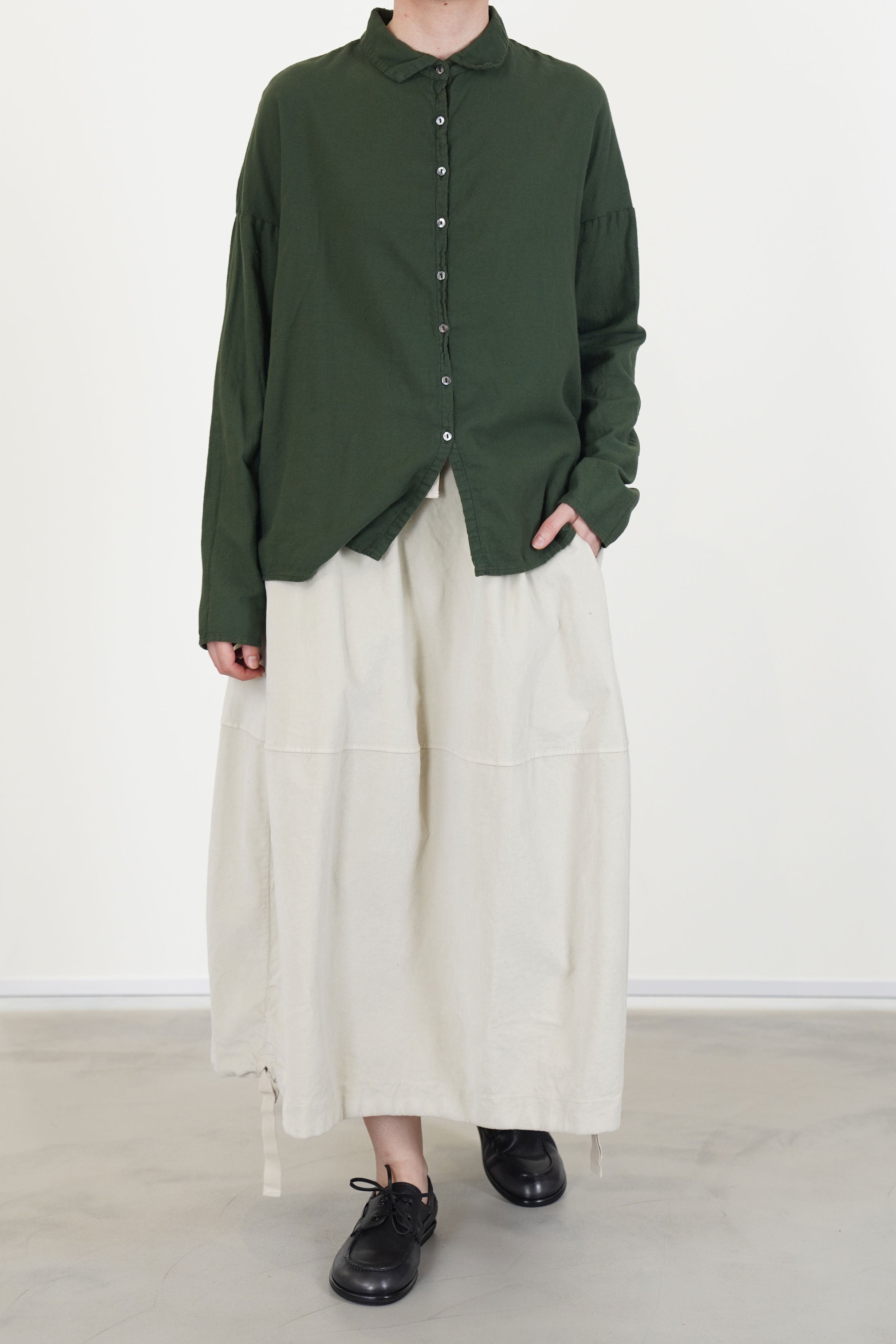 velvet balloon skirt oatmeal