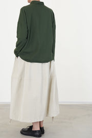 velvet balloon skirt oatmeal
