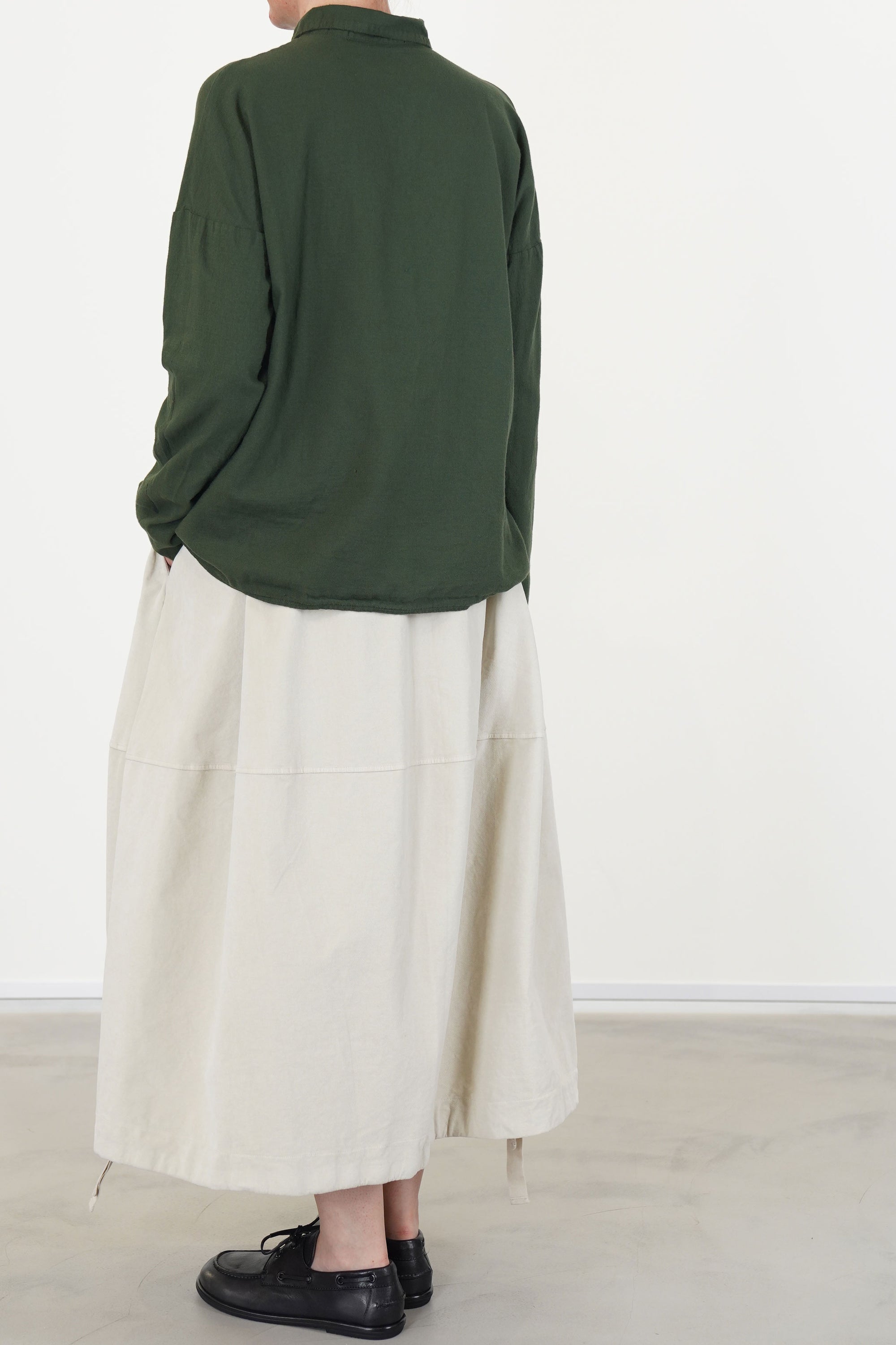velvet balloon skirt oatmeal