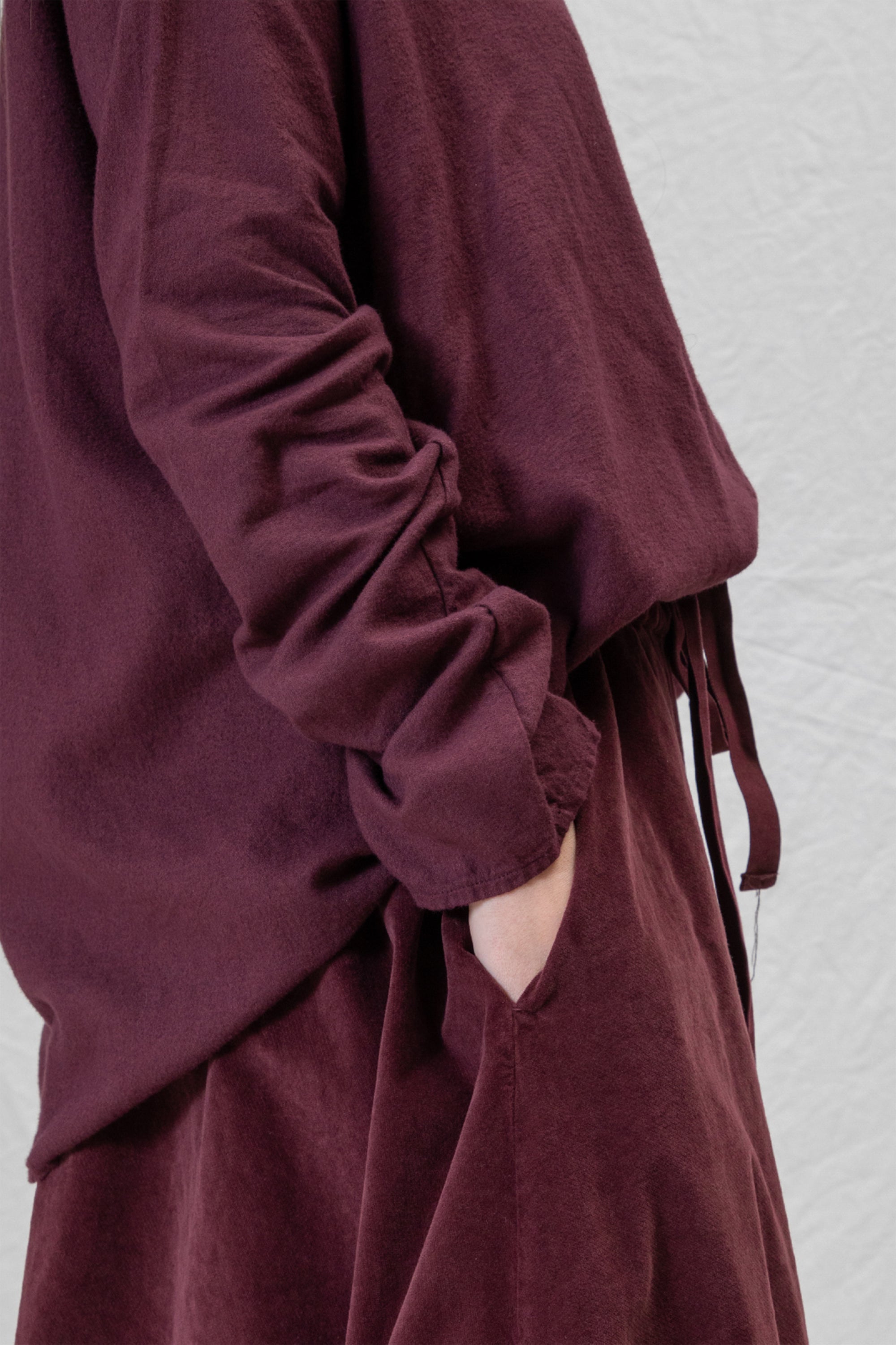 velvet balloon skirt wine