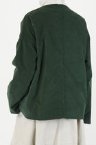 velvet loose jacket forest