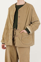 velvet loose jacket honey