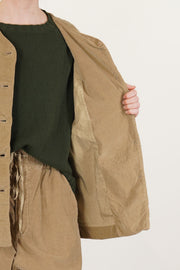 velvet loose jacket honey