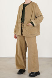 velvet loose jacket honey