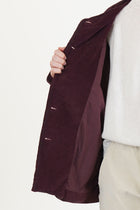 velvet loose jacket wine