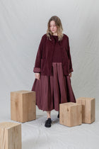 velvet loose jacket wine