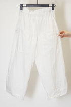 wide & short trousers tc white