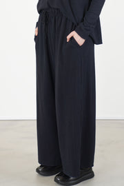 wide essential trousers jp navy