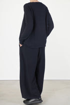 wide essential trousers jp navy