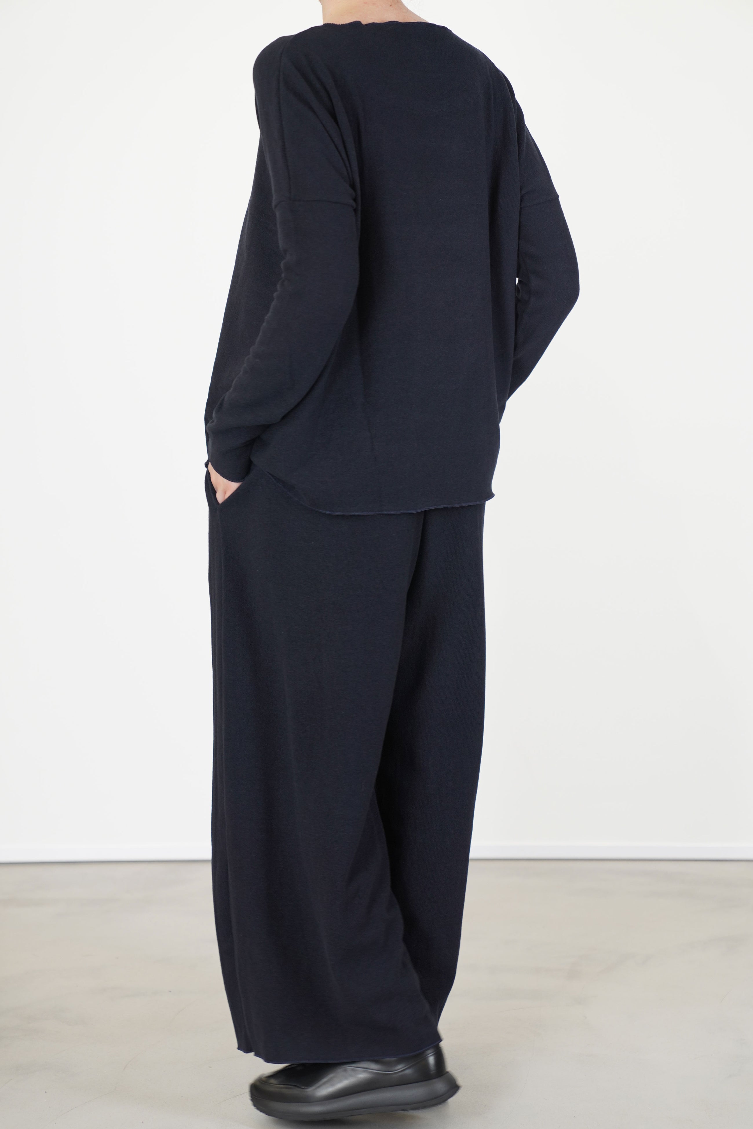 wide essential trousers jp navy
