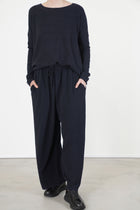 wide essential trousers jp navy