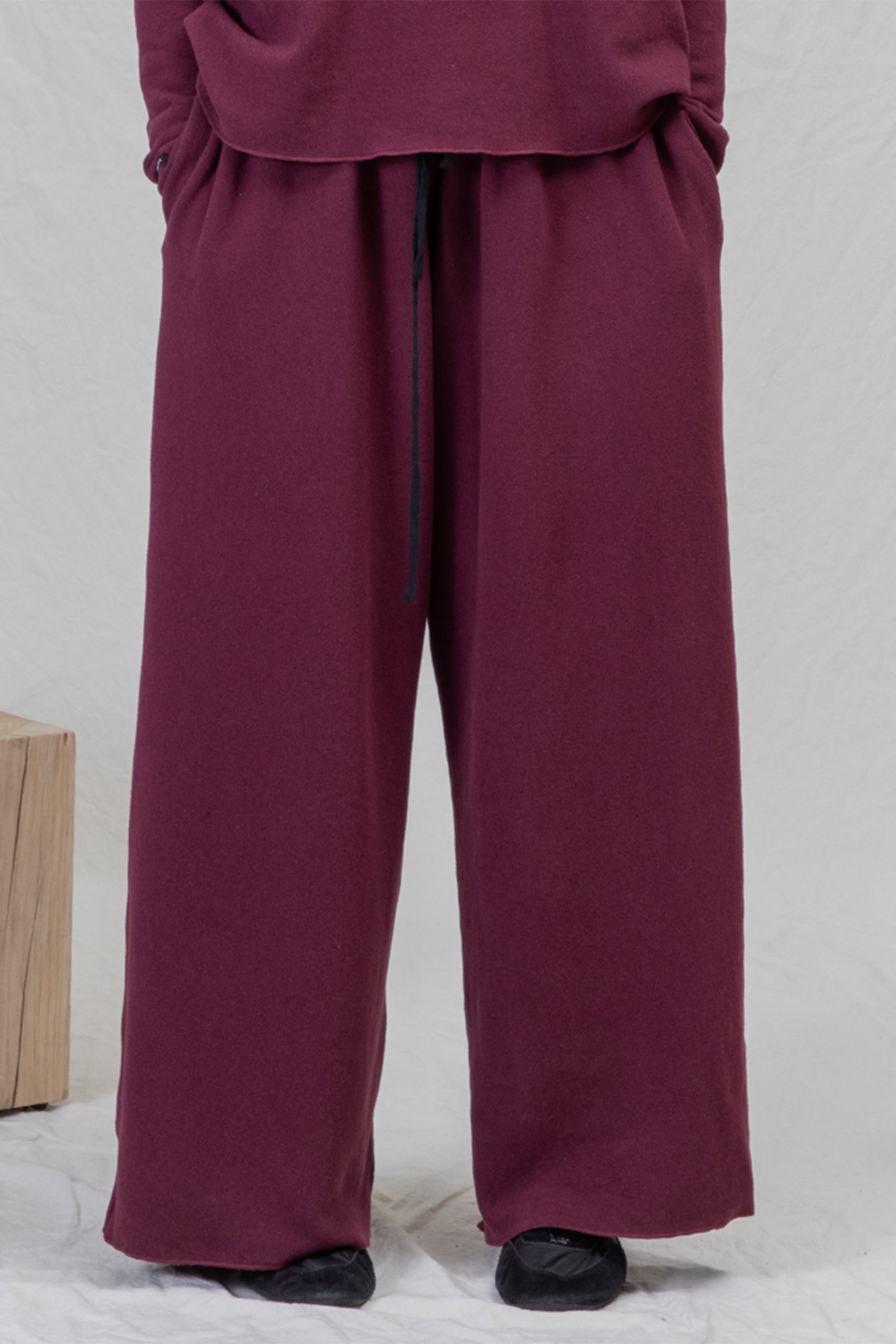 wide essential trousers jp wine