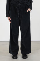 wide & long trousers v black