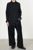 wide & long trousers v black