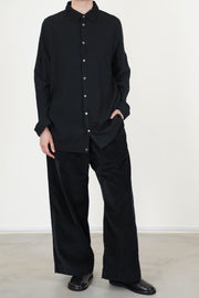wide & long trousers v black
