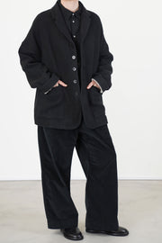 wide & long trousers v black
