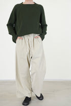 wide & long trousers v oatmeal