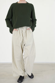 wide & long trousers v oatmeal